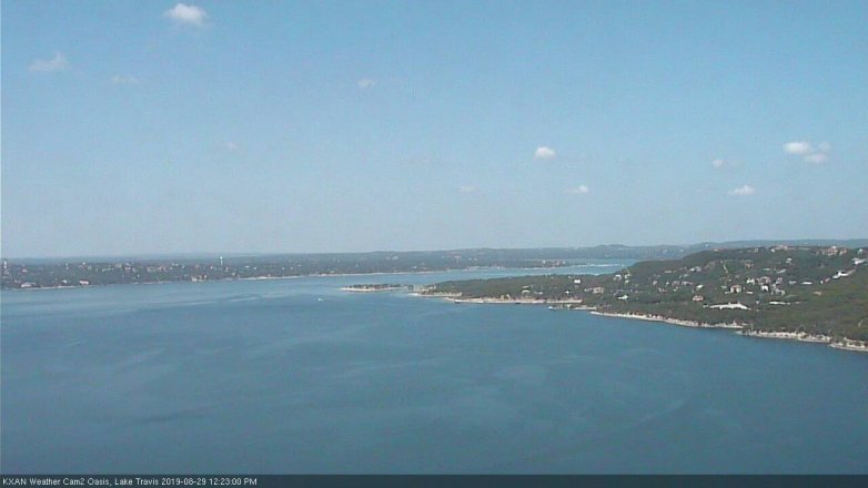 Lake Travis webcam, August 29, 2019 11:25 AM CT