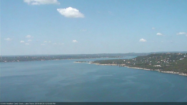 Lake Travis webcam, August 29, 2019 11:55 AM CT