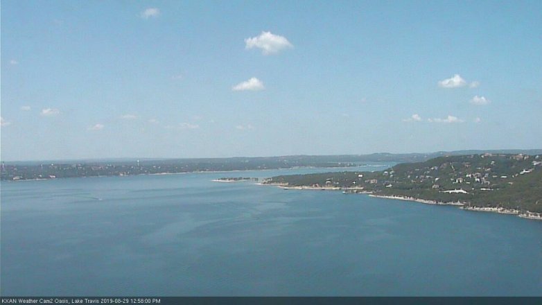Lake Travis webcam, August 29, 2019 12:00 PM CT