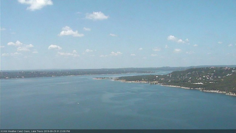 Lake Travis webcam, August 29, 2019 12:25 PM CT