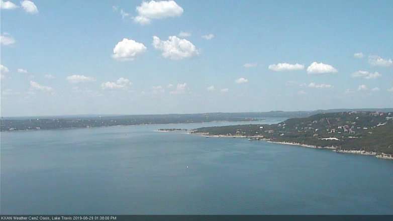 Lake Travis webcam, August 29, 2019 12:40 PM CT
