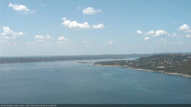 Lake Travis webcam, August 29, 2019 12:45 PM CT