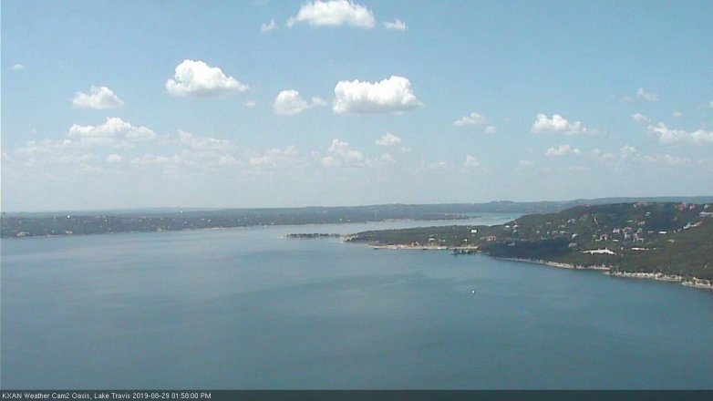Lake Travis webcam, August 29, 2019 1:00 PM CT
