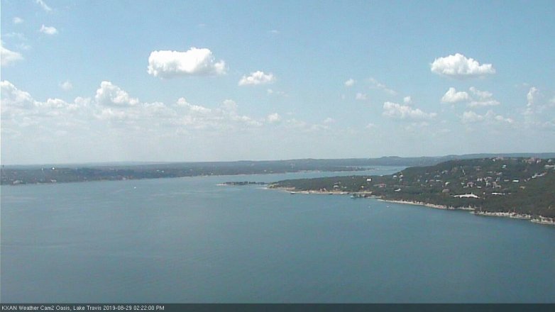 Lake Travis webcam, August 29, 2019 1:25 PM CT