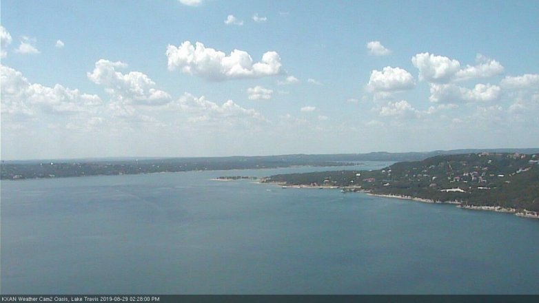 Lake Travis webcam, August 29, 2019 1:30 PM CT
