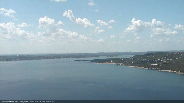 Lake Travis webcam, August 29, 2019 1:35 PM CT