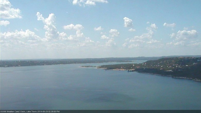 Lake Travis webcam, August 29, 2019 1:40 PM CT