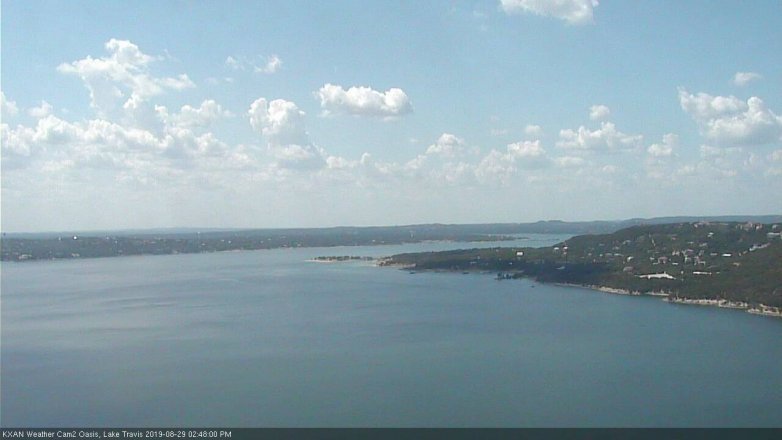 Lake Travis webcam, August 29, 2019 1:50 PM CT