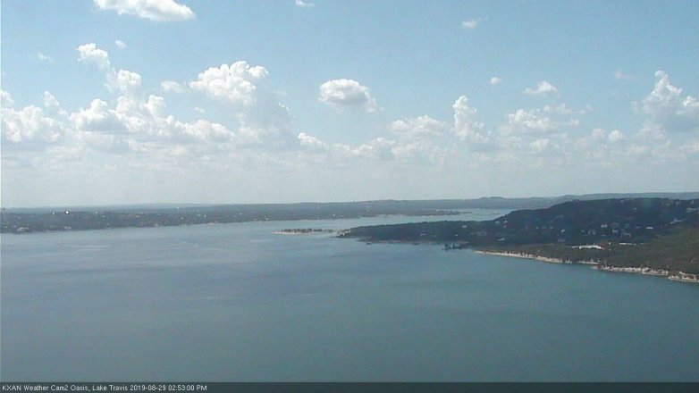 Lake Travis webcam, August 29, 2019 1:55 PM CT