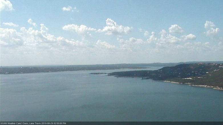 Lake Travis webcam, August 29, 2019 2:00 PM CT