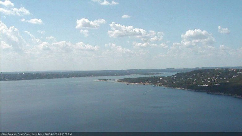 Lake Travis webcam, August 29, 2019 2:05 PM CT