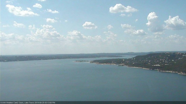 Lake Travis webcam, August 29, 2019 2:15 PM CT