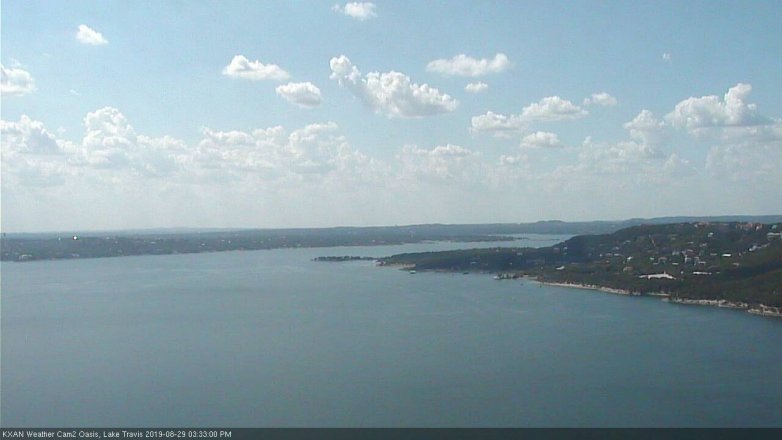 Lake Travis webcam, August 29, 2019 2:35 PM CT