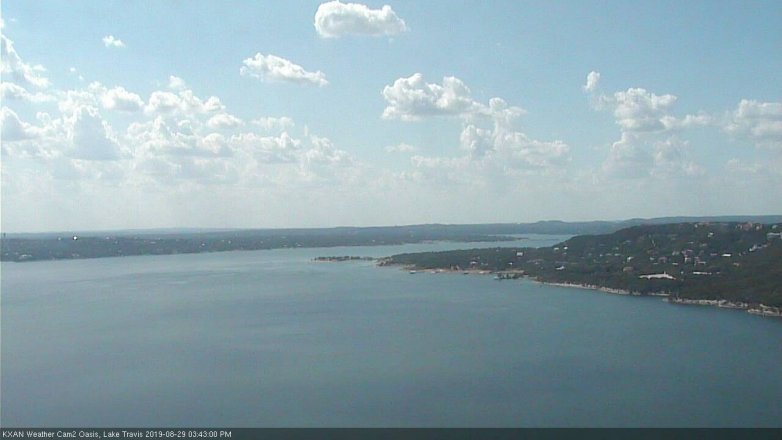 Lake Travis webcam, August 29, 2019 2:45 PM CT