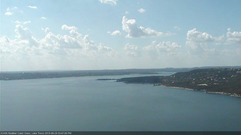 Lake Travis webcam, August 29, 2019 2:50 PM CT