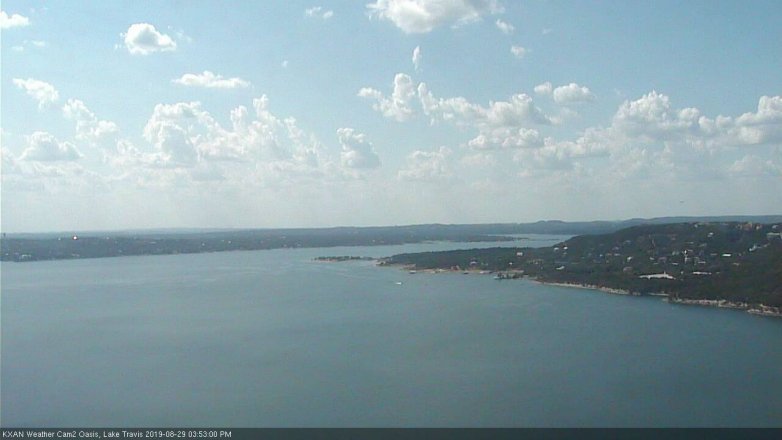 Lake Travis webcam, August 29, 2019 2:55 PM CT