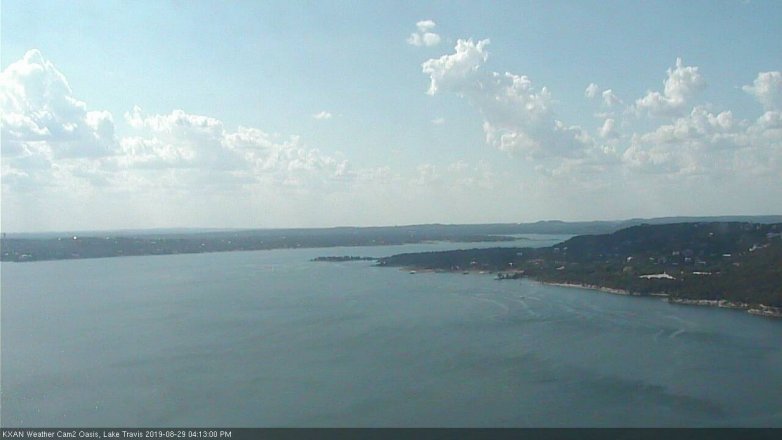 Lake Travis webcam, August 29, 2019 3:15 PM CT
