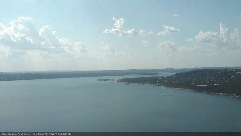 Lake Travis webcam, August 29, 2019 3:30 PM CT