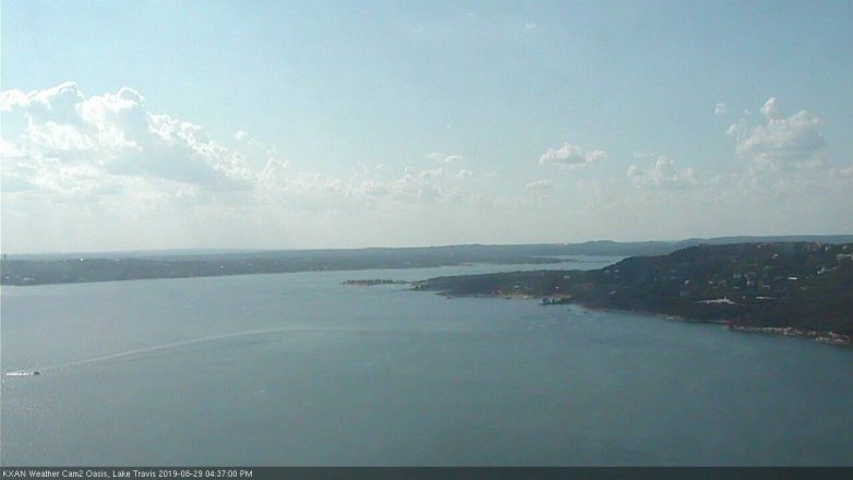 Lake Travis webcam, August 29, 2019 3:40 PM CT