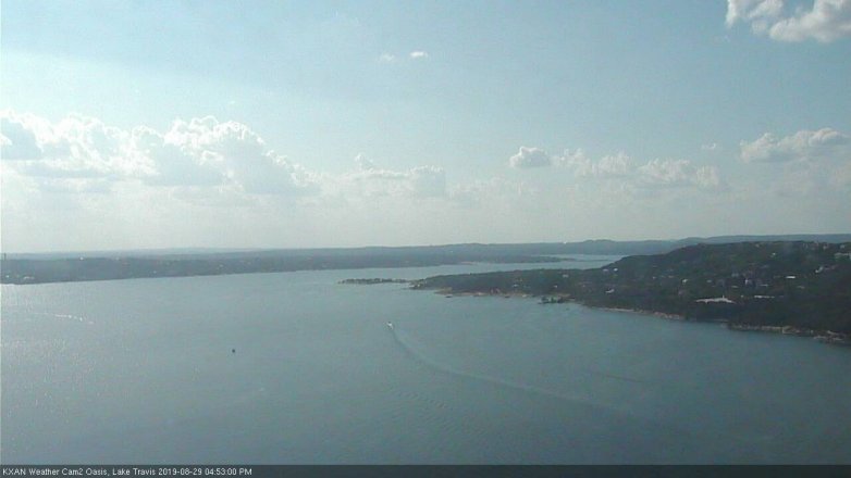 Lake Travis webcam, August 29, 2019 3:55 PM CT