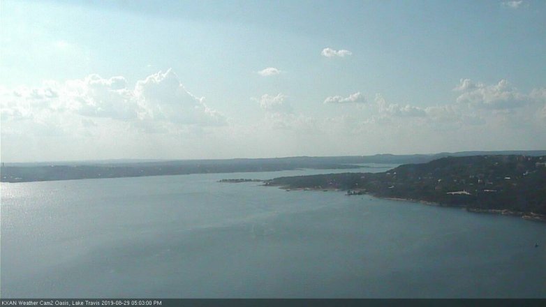 Lake Travis webcam, August 29, 2019 4:05 PM CT