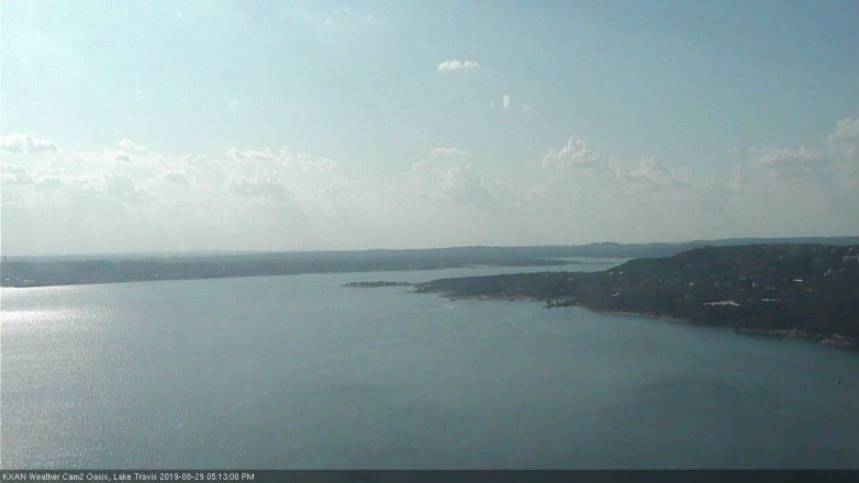 Lake Travis webcam, August 29, 2019 4:15 PM CT