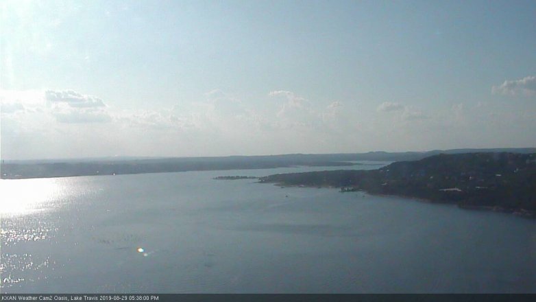 Lake Travis webcam, August 29, 2019 4:40 PM CT