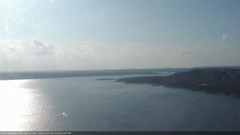 Lake Travis webcam, August 29, 2019 4:45 PM CT