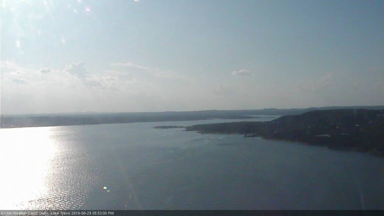 Lake Travis webcam, August 29, 2019 4:55 PM CT