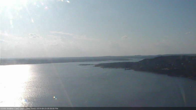 Lake Travis webcam, August 29, 2019 5:00 PM CT