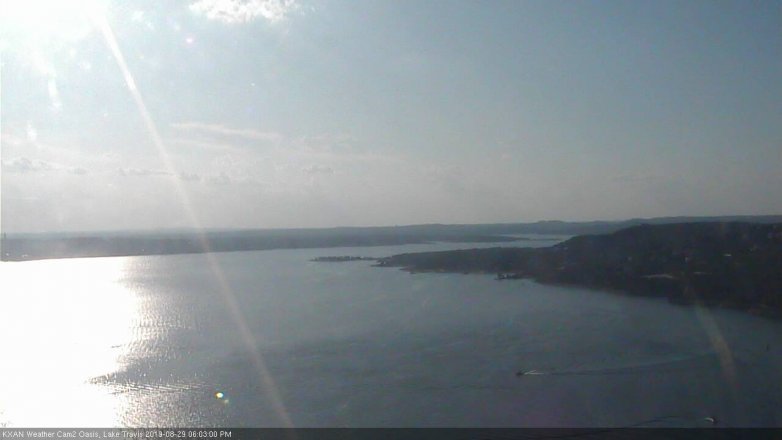 Lake Travis webcam, August 29, 2019 5:05 PM CT