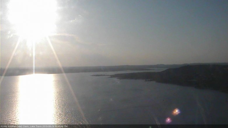 Lake Travis webcam, August 29, 2019 5:50 PM CT