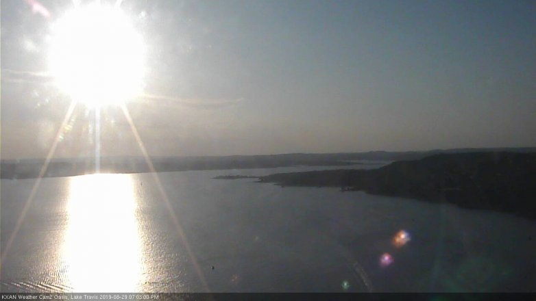 Lake Travis webcam, August 29, 2019 6:05 PM CT