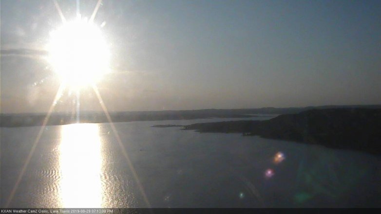 Lake Travis webcam, August 29, 2019 6:15 PM CT