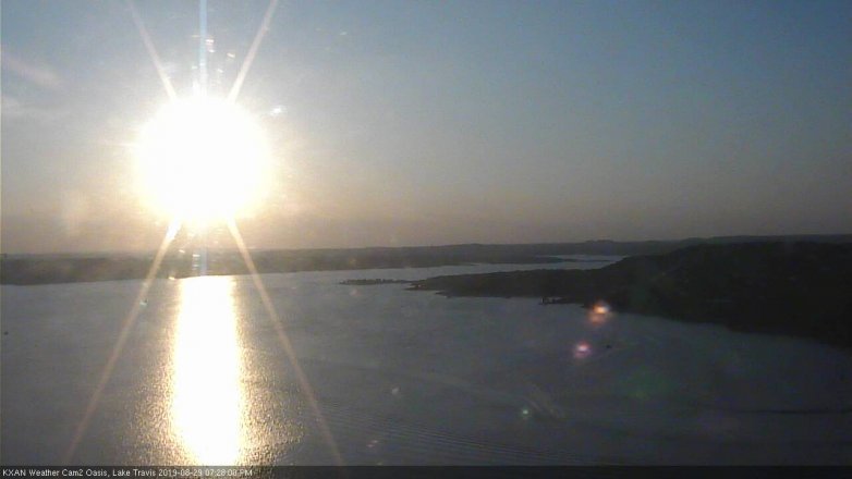 Lake Travis webcam, August 29, 2019 6:30 PM CT