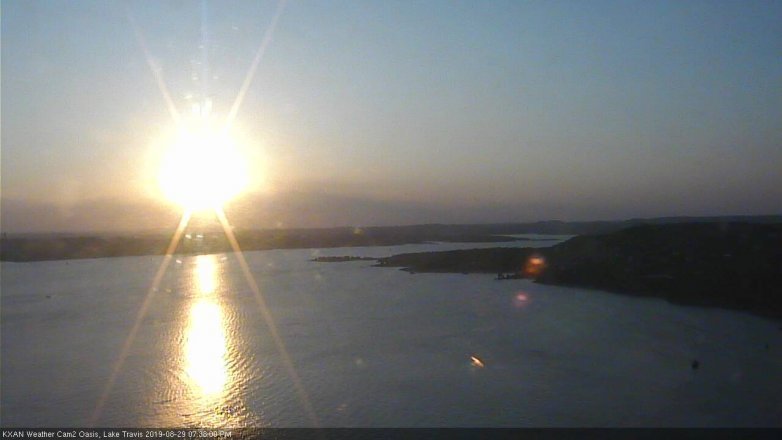 Lake Travis webcam, August 29, 2019 6:40 PM CT