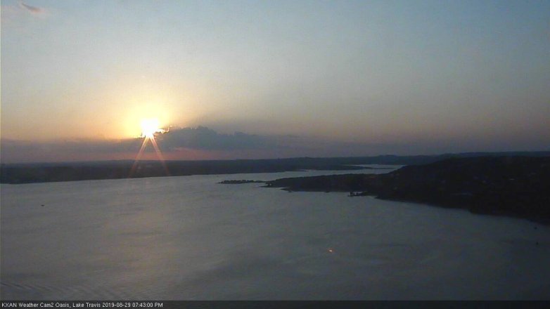 Lake Travis webcam, August 29, 2019 6:45 PM CT