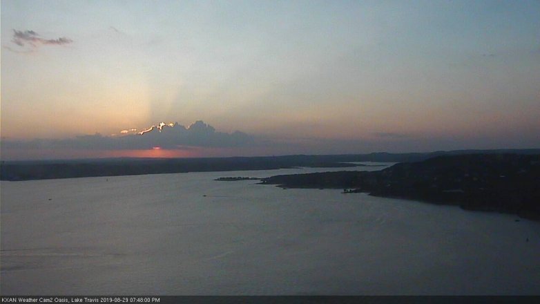 Lake Travis webcam, August 29, 2019 6:50 PM CT