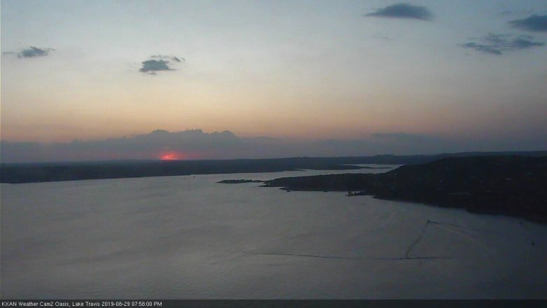 Lake Travis webcam, August 29, 2019 7:00 PM CT