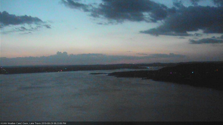 Lake Travis webcam, August 29, 2019 7:25 PM CT