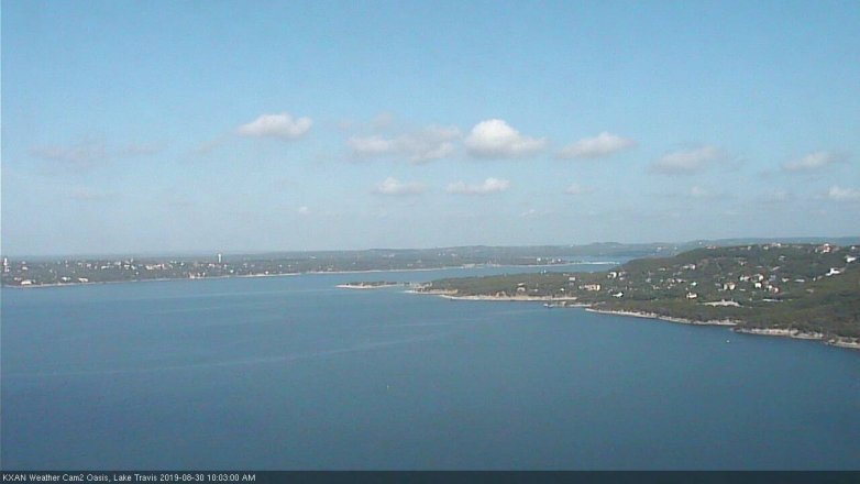 Lake Travis webcam, August 30, 2019 9:05 AM CT