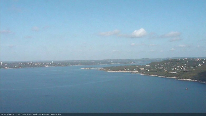 Lake Travis webcam, August 30, 2019 9:10 AM CT