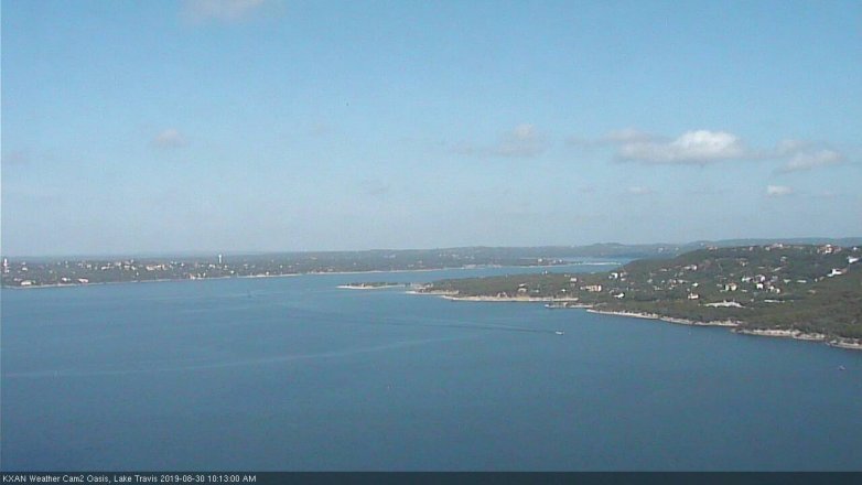 Lake Travis webcam, August 30, 2019 9:15 AM CT