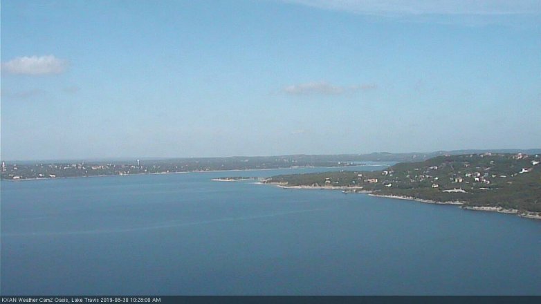 Lake Travis webcam, August 30, 2019 9:30 AM CT