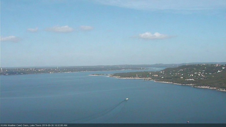 Lake Travis webcam, August 30, 2019 9:35 AM CT