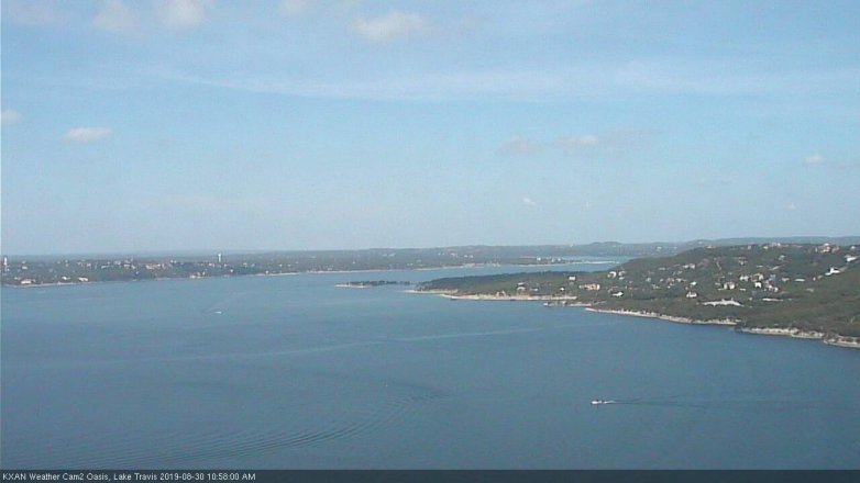 Lake Travis webcam, August 30, 2019 10:00 AM CT