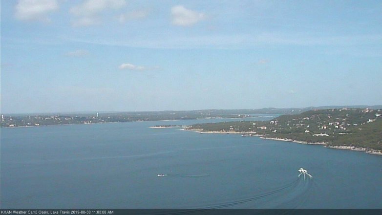 Lake Travis webcam, August 30, 2019 10:05 AM CT