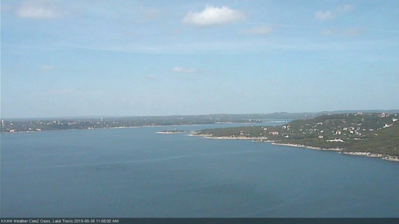 Lake Travis webcam, August 30, 2019 10:10 AM CT