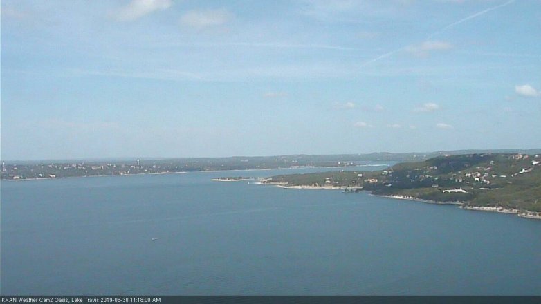 Lake Travis webcam, August 30, 2019 10:20 AM CT