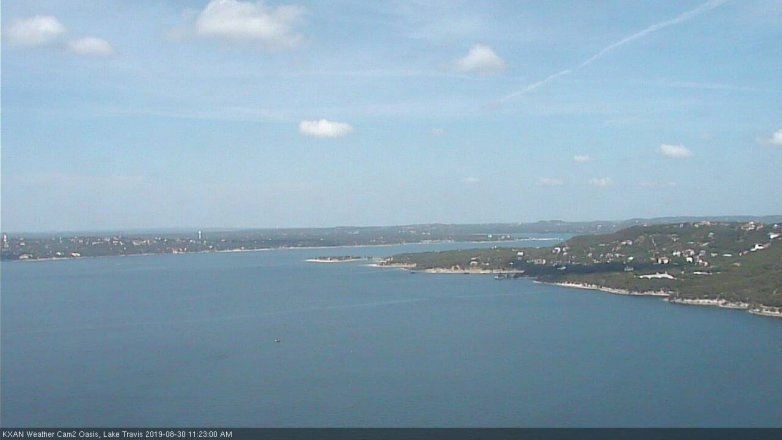 Lake Travis webcam, August 30, 2019 10:25 AM CT